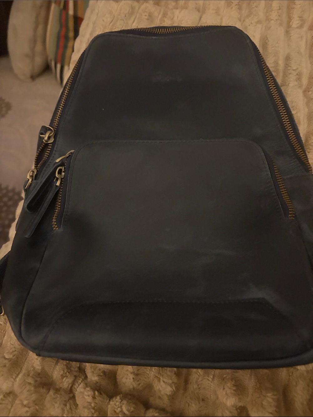 S-ZONE Sling Bag for Men Women RFID Blocking Genuine Leather Crossbody
